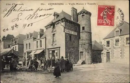 Ak Combourg Ille et Vilaine, Vieille Maison a Tourelle