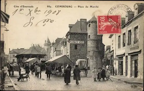 Ak Combourg Ille et Vilaine, Place du Marche