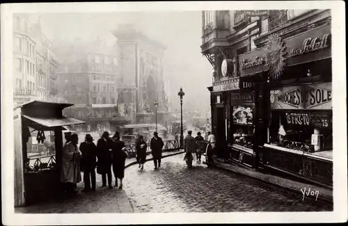 Ak Paris VIII, La Porte Saint Denis, Rue de la Lune