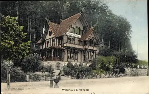 Ak Sihlbrugg Kanton Zug, Waldhaus