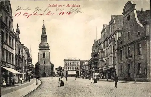 Ak Tschernjachowsk Insterburg Ostpreußen, Marktplatz