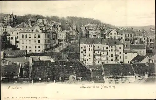 Ak Elberfeld Wuppertal, Villenviertel im Nützenberg