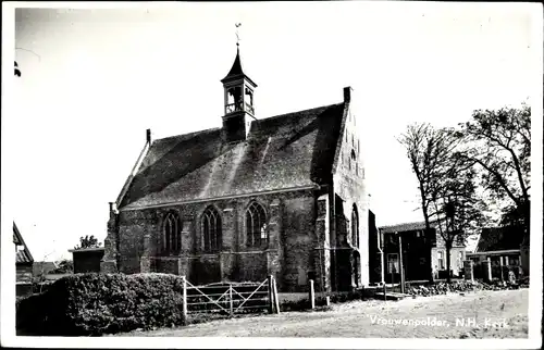 Ak Vrouwenpolder Walcheren Zeeland Niederlande, N. H. Kerk