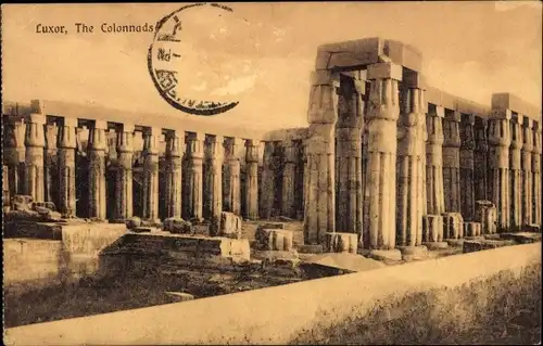 Ak Luxor Ägypten, The Colonnads