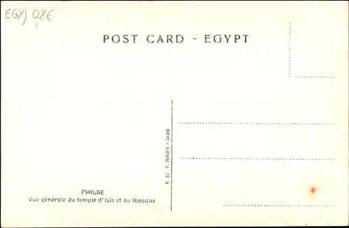 Ak Ägypten, Philae, General view of the temple of Isis and the Kiosk