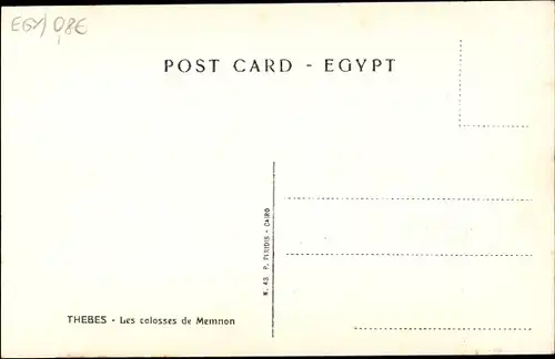 Ak Theben Ägypten, Les colosses de Memnon