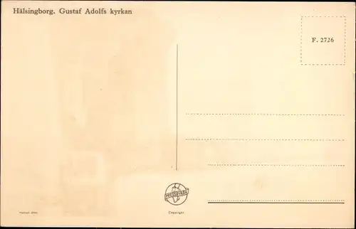 Ak Hälsingborg Helsingborg Schweden, Gustaf Adolfs kyrkan