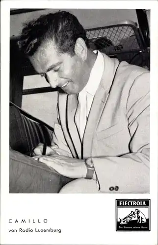 Ak Sänger Camillo, Radio Luxemburg