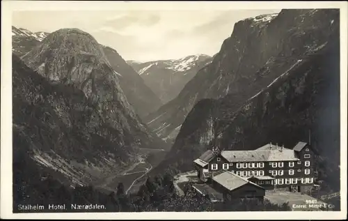 Ak Norwegen, Stalheim Hotel, Naerodalen