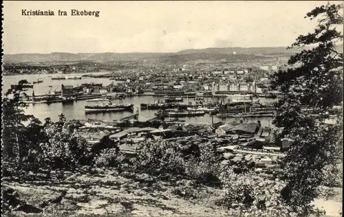 Ak Kristiania Christiania Oslo Norwegen, Fra Ekeberg