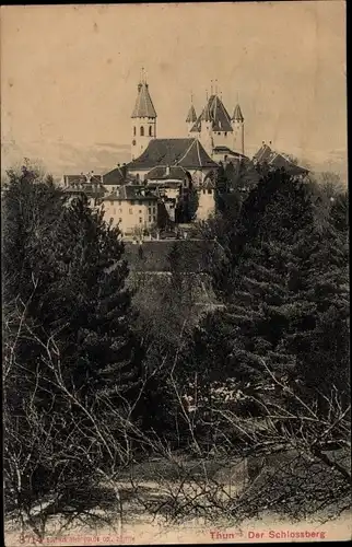 Ak Thun Kanton Bern Schweiz, Der Schlossberg