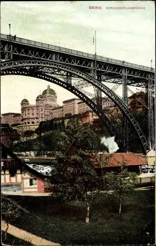 Ak Bern Stadt Schweiz, Kirchenfeldbrücke
