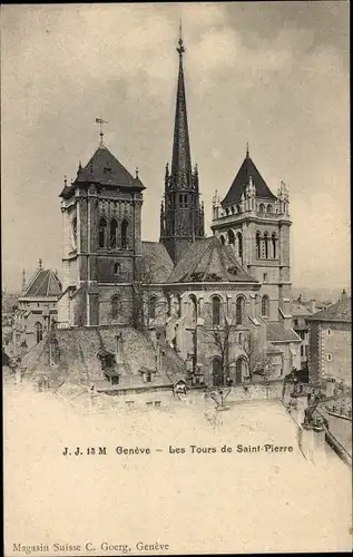 Ak Genève Genf Schweiz, Les Tours de Saint Pierre