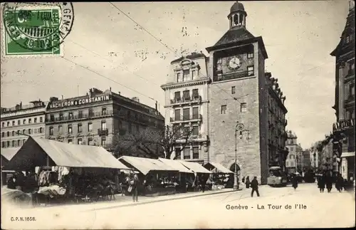 Ak Genève Genf Stadt, La Tour de l'Ile