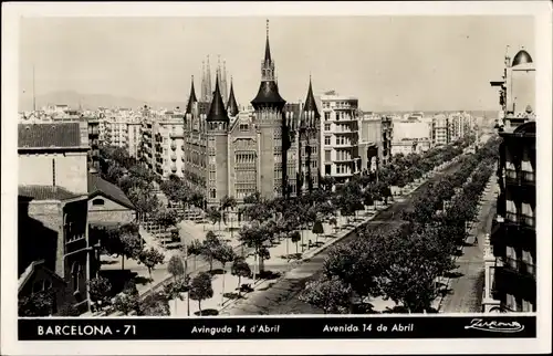 Ak Barcelona Katalonien Spanien, Avenida 14 de Abril