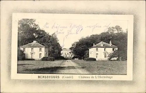 Passepartout Ak Bon Secours Bonsecours Péruwelz Hennegau, Chateau de l'Hermitage