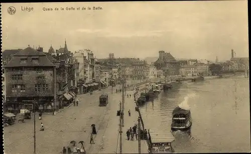 Ak Liège Lüttich Wallonien, Quais de la Goffe et de la Batte
