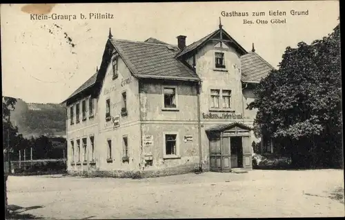 Ak Klein Graupa Pirna in Sachsen, Gasthof zum tiefen Grund