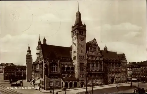 Ak Chemnitz in Sachsen, Neues Rathaus