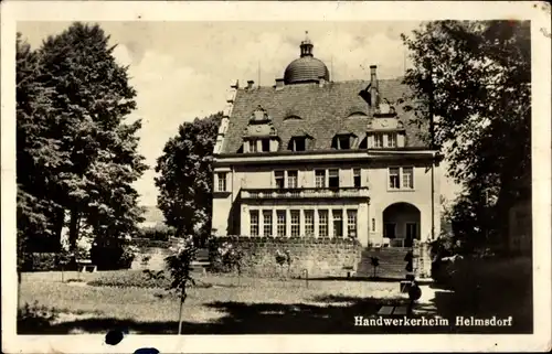 Ak Helmsdorf Stolpen in Sachsen, Partie am Handwerkerheim