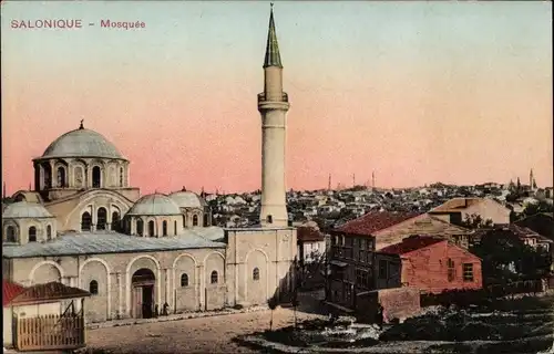 Ak Thessaloniki Griechenland, Mosquée, Moschee, Minarett