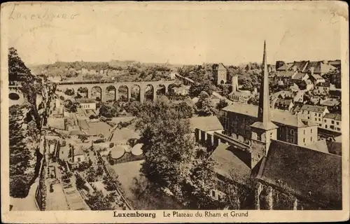 Ak Luxemburg, Le Plateau du Rham et Grund