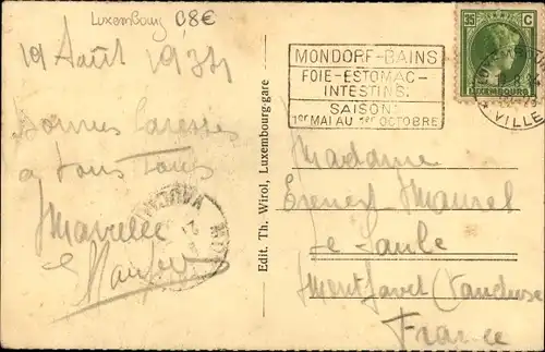 Ak Luxemburg, Pont Adolphe