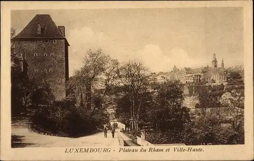 Ak Luxemburg Luxembourg, Plateau du Rham et Ville Haute