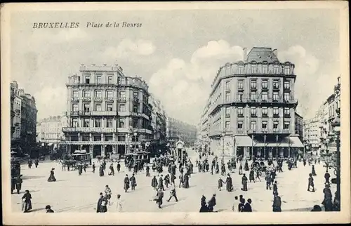 Ak Bruxelles Brüssel, Place de la Bourse