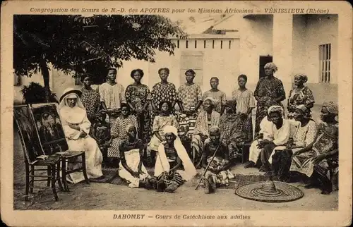 Ak Dahomey Benin, Cours de Catéchisme aux adultes, Afrikanerinnen, Schwester