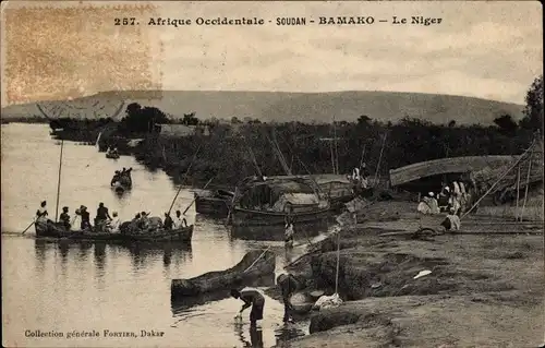 Ak Bamako Mali, Le Niger, Fischerboote
