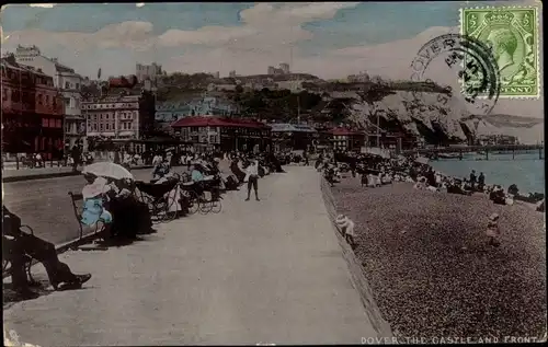 Ak Dover Kent England, The Castle and Front