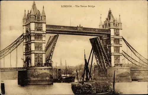 Ak London City England, Tower Bridge