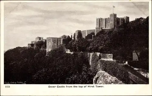 Ak Dover Kent England, Castle from the top of Hirst Tower