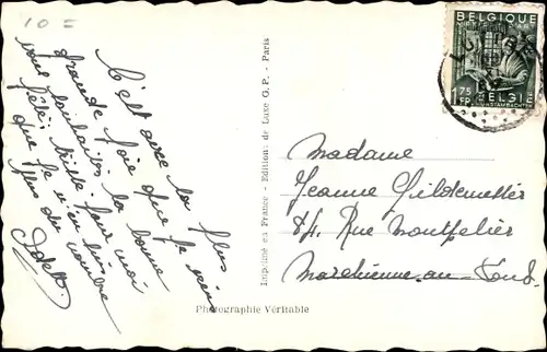 Ak Vive Sainte Cecile, Frau spielt Geige, Blumen