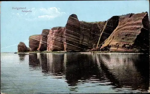 Ak Nordseeinsel Helgoland, Felspartie