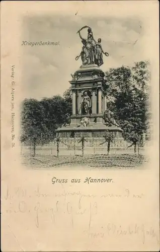 Ak Hannover in Niedersachsen, Kriegerdenkmal