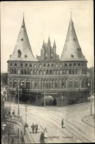 Ak Hansestadt Lübeck, Holstentor