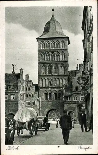 Ak Lübeck in Schleswig Holstein, Burgtor