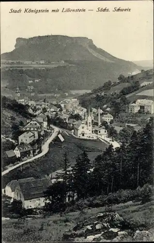 Ak Bad Schandau an der Elbe, Lilienstein, Königstein