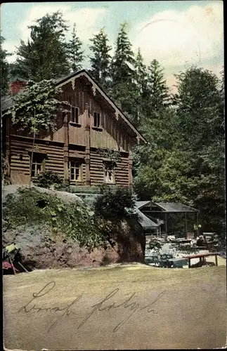 Ak Ostrau Bad Schandau Sächsische Schweiz, Kuhstall, Restaurant