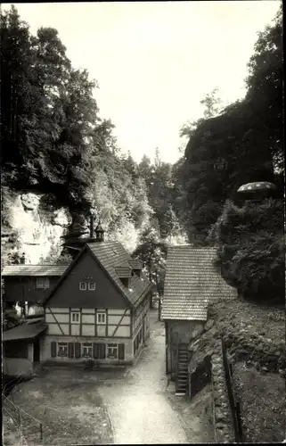 Ak Hohnstein Sächsische Schweiz, Rathenwalder Mühle