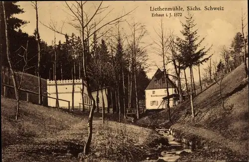 Ak Gohrisch Sächsische Schweiz, Liethenmühle