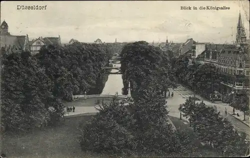 Ak Düsseldorf am Rhein, Blick in die Königsallee