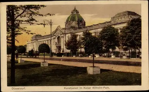 Ak Düsseldorf am Rhein, Kunstpalast im Kaiser Wilhelm Park