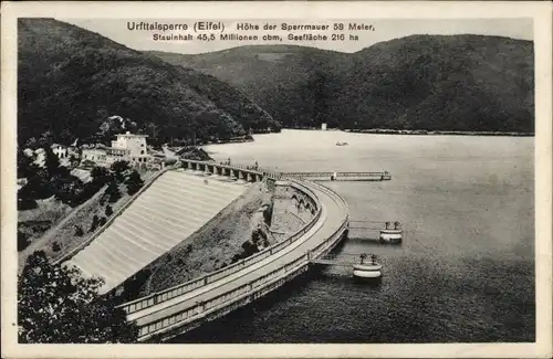 Ak Gemünd an der Urft Schleiden in der Eifel, Urfttalsperre