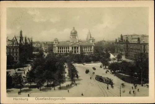 Ak Hamburg Mitte Altstadt, Oberlandesgericht, Ziviljustizgebäude, Strafjustizgebäude