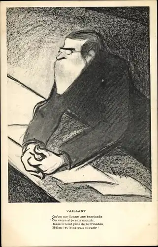 Künstler Ak Édouard Vaillant, Karikatur