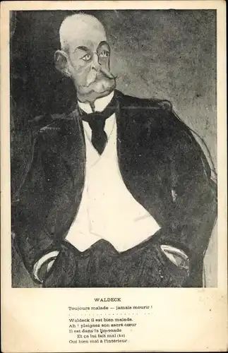 Künstler Ak Pierre Waldeck-Rousseau, Karikatur