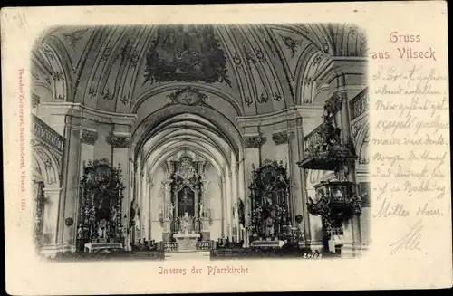 Ak Vilseck Oberpfalz Bayern, Inneres der Pfarrkirche